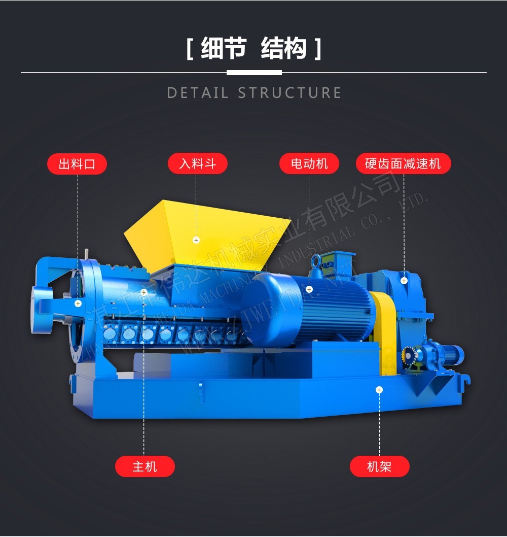 單螺旋破膠擠洗機